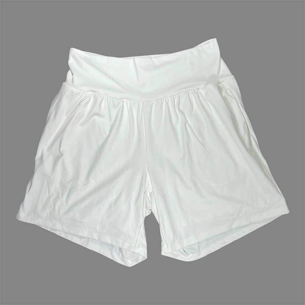 Halara High Waisted Ruched Flowy 2-in-1 Athletic Shorts-white XL